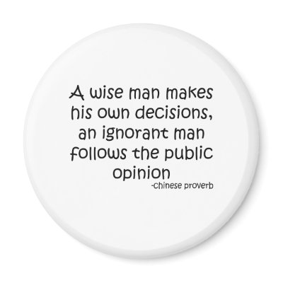 Public Opinion Quote Fridge Magnet by quoted