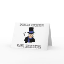 Public Option? Bah, Humbug!  Scrooge T shirt cards