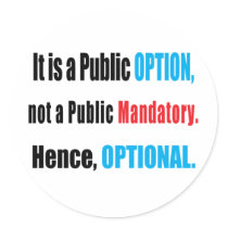 Public Option stickers