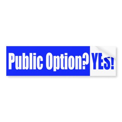 Public Option? Yes! Bumper Sticker by irregulargoods