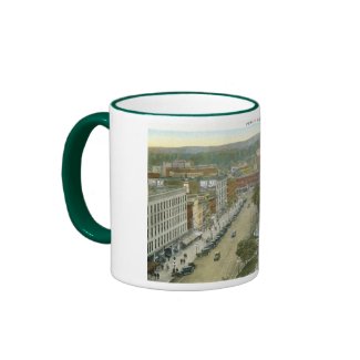 Public Square, Watertown NY 1928 Vintage mug