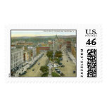 Public Square, Watertown NY 1928 Vintage postage