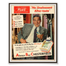 Publicidad de cigarrillo de Chesterfield del vinta Fotografía