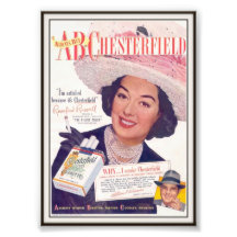 Publicidad de cigarrillo de Chesterfield del vinta Impresion Fotografica