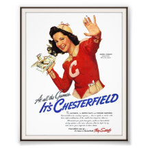 Publicidad de cigarrillo de Chesterfield del vinta Fotografías