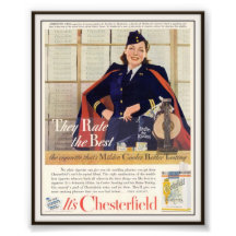 Publicidad de cigarrillo de Chesterfield del vinta Fotografia