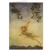 Puck, A Sprite Notecard Arthur Rackham