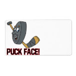 Puck Face Custom Shipping Labels