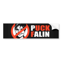 PUCK FALIN BUMPERSTICKER by AntiPalin PUCK FALIN BUMPERSTICKER