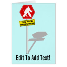 Puck Stops Here, Hockey Goalie Greeting Card