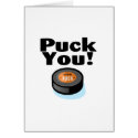 Puck You (Hockey) cards by TeeZazzle Puck You (Hockey) cards