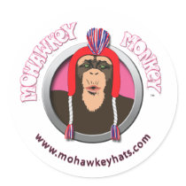 Pucker Mohawkey Monkey sticker