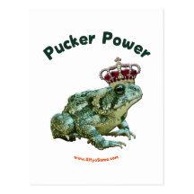 Pucker Power Frog Toad Kiss Post Cards