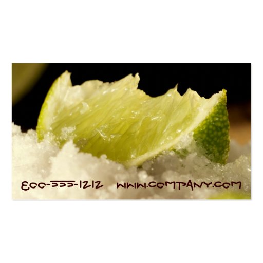 Pucker Up! Limes Business Cards (back side)
