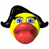 pucker up smilie christmas ornament photo sculptures