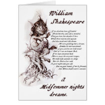 Puck's Soliloquy Midsummer Night's Shakespeare Greeting Card