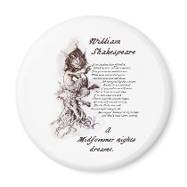 Puck's Soliloquy Midsummer Night's Shakespeare Magnets