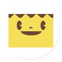 puddi puddi face round sticker