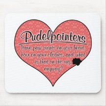 Pudelpointer Paw Prints Dog Humor Mouse Pads