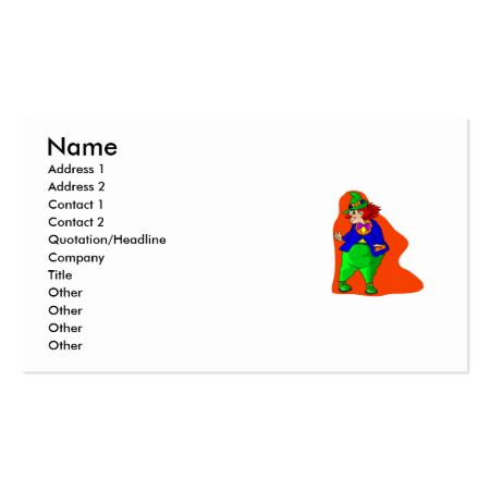Pudgy Clown Business Card