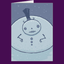 Pudgy Snowman Greeting Card cards