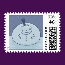 Pudgy Snowman Stamp stamps