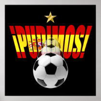 Pudimos Spain motivational World Champions logo Poster