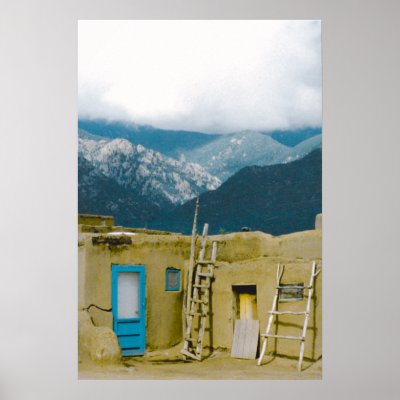 Pueblo Taos & Mountains Posters by BodyEnglish