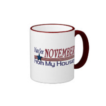 Puedo ver noviembre de mi casa taza de café