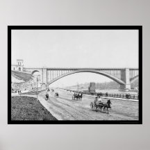 Puente el río Harlem 1905 de Washington del carret Poster