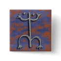 Puerto Rican coqui petroglyph button