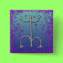 Puerto Rican coqui petroglyph button buttons