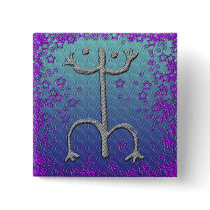 Puerto Rican coqui petroglyph button