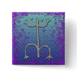 Puerto Rican coqui petroglyph button