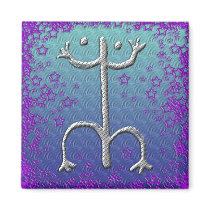 Puerto Rican coqui petroglyph magnet