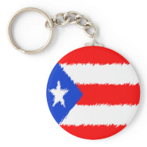 Puerto Rican Flag Key Chain