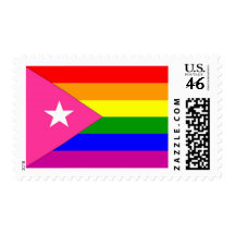 Puerto Rican Gay Pride Flag Stamp