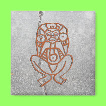 Puerto Rican goddess petroglyph - customized magnets