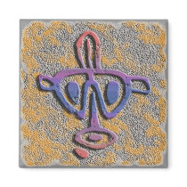 Puerto Rican petroglyph - customized magnets