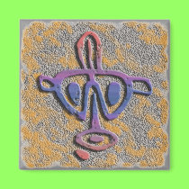 Puerto Rican petroglyph - customized magnets