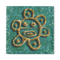 Puerto Rican sun petroglyph magnet
