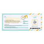 Puerto Rico Airmail Boarding Pass Wedding invitations