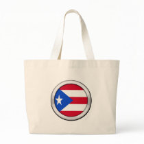Puerto Rico Badge Tote Bags