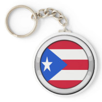 Puerto Rico Badge Keychain