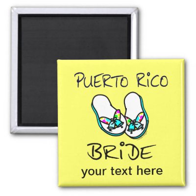 Puerto Rico Bride Fridge Magnet