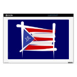 Puerto Rico Brush Flag Skins For Laptops