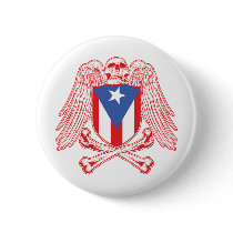 Puerto Rico Crossbones Button