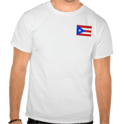 Puerto Rico Flag and Map T-Shirt by FlagAndMap