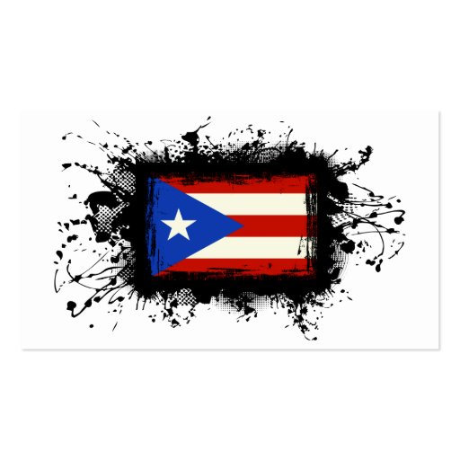 Puerto Rico Flag Business Card Template