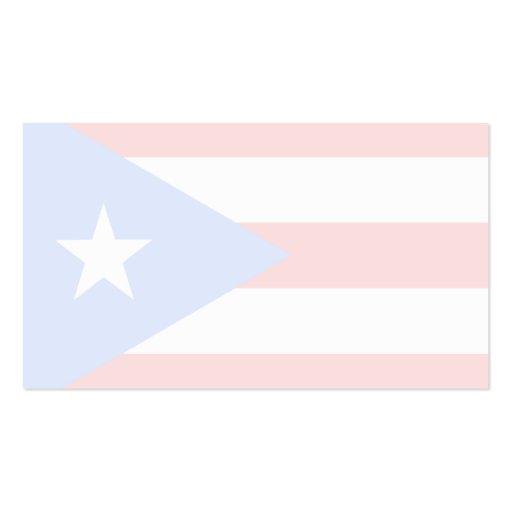Puerto Rico Flag Business Card Templates (back side)